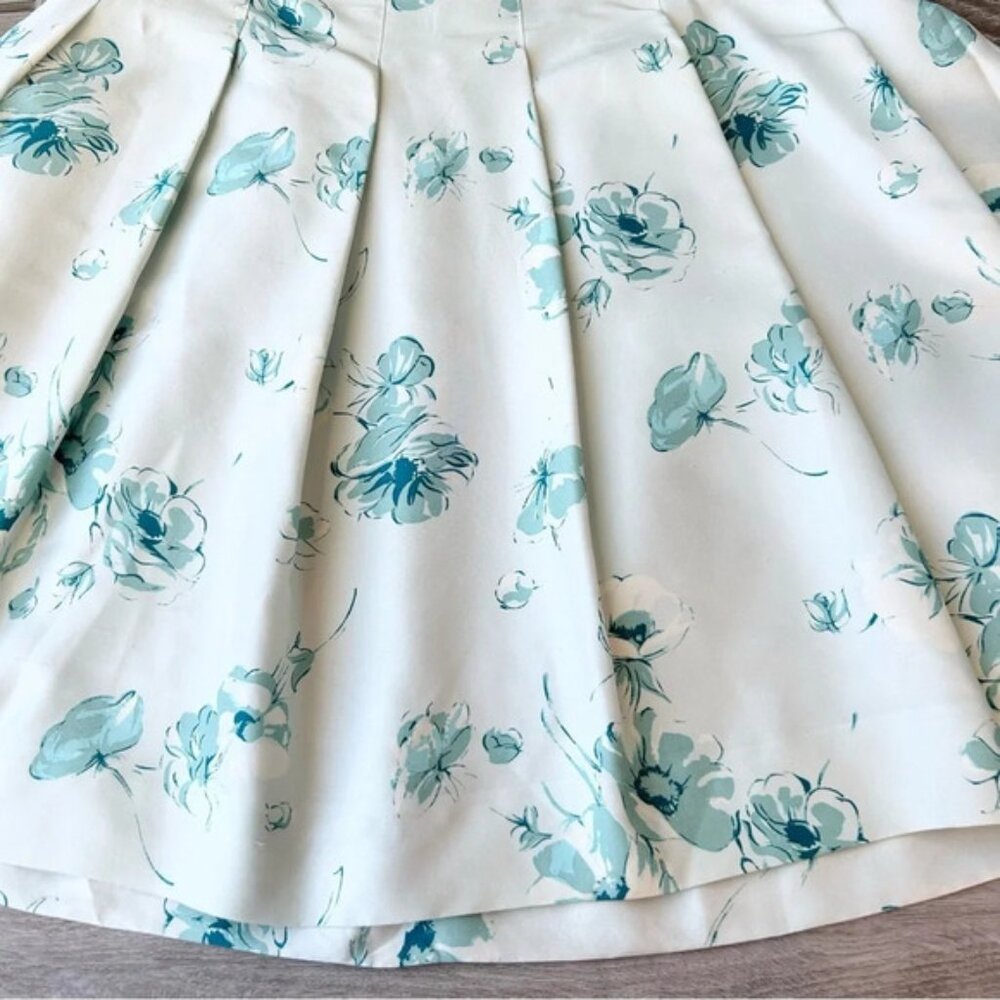 Banana Republic Pure Silk Floral A-Line Pleated Knee-Length Skirt - Picture 8 of 16